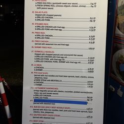 Two Brothers Cuisine Vietnamese Food Truck - Menu