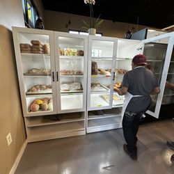 Cristy’s Panderia - Fresh bread being loaded into bread case
