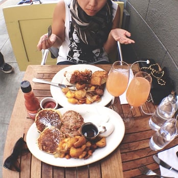 Plow - Top is the country fried steak and the bottom is The Plow - Breakfast & Brunch Near Me - San Francisco, California