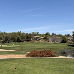 The Golf Club of California - 18 hole - looking towards clubhouse. Miss short, you're in the water.