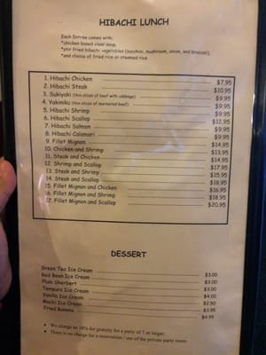 Menu photo 4 Edohana Fort Worth, TX