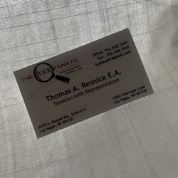 The Tax Fanatic - Business card