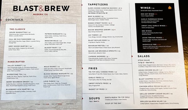Menu photo 7 Blast & Brew Madera, CA