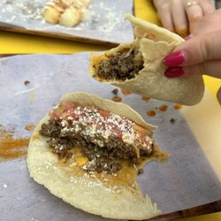 Backyard Taco - beef tacos and yuca fries