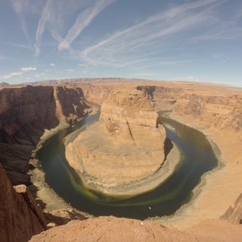 Horseshoe Bend - Horseshoe Bend at Noon. Courtesy of GoPro Hero 3. - Hiking Near Me - Page, Arizona Horseshoe Bend - Horseshoe Bend at Noon. Courtesy of GoPro Hero 3. - Hiking Near Me - Page, Arizona