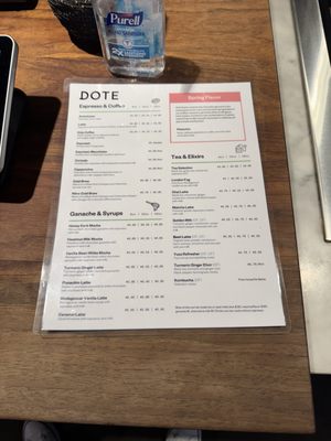 Menu photo 2 Dote Coffee Bar Bellevue, WA Menu photo 2 Dote Coffee Bar Bellevue, WA