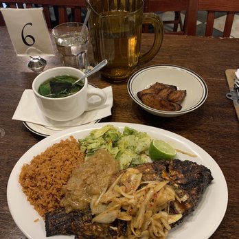 Gorée Cuisine - Grilled fish ( House Tiebu Djeun), Plaintains, cabbage, Joloff rice and mint tea.....excellent food. Try this place !!! - Senegalese Near Me - Chicago, Illinois