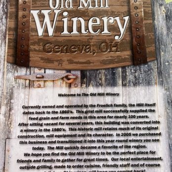 Old Mill Winery - A little history - Diners Near Me - Geneva, Ohio Old Mill Winery - A little history - Diners Near Me - Geneva, Ohio