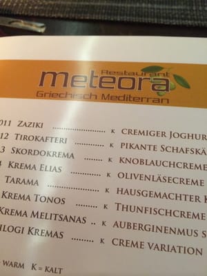 Menu photo 2 Meteora Hanover, NI