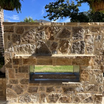On Top Service - Completely built this outside gas fireplace - Chimney Sweeps Near Me - Mckinney, Texas On Top Service - Completely built this outside gas fireplace - Chimney Sweeps Near Me - Mckinney, Texas