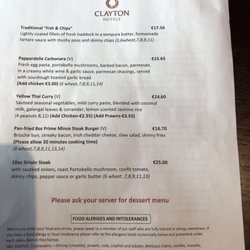 Clayton Grill - Menu