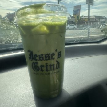 Jesse's Grind Coffee Bar - Matcha Strawberry: no strawberry taste whatsoever. Bitter and not sweet. Pass on this - Coffee & Tea Near Me - Winnetka, California Jesse's Grind Coffee Bar - Matcha Strawberry: no strawberry taste whatsoever. Bitter and not sweet. Pass on this - Coffee & Tea Near Me - Winnetka, California