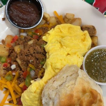 The Flying Biscuit Cafe - Chorizo Hash - Breakfast & Brunch Near Me - Peachtree Corners, Georgia The Flying Biscuit Cafe - Chorizo Hash - Breakfast & Brunch Near Me - Peachtree Corners, Georgia