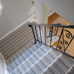 The Flooring Source - Such an AMAZING job here; perfect placement of this pattern all the way up this staircase.