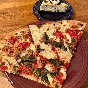 Grimaldi's Pizzeria - (Take Out) Margarita with sausage, Oreo cheesecake. - Pizza Near Me - Overland Park, Kansas