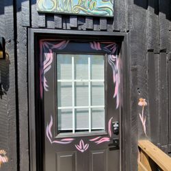 Camp Swann - Front door to the Swan Lake cabin