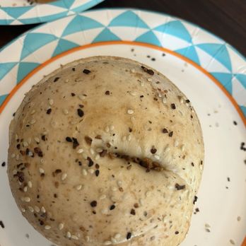 Jeff’s Bagel Run - Undercooked dough balls, unevenly sliced.  Definitely NOT a bagel.  yuk - Bagels Near Me - Kissimmee, Florida