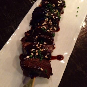 Kiraku - Sirloin skewer with apple sauce - Tapas/Small Plates Near Me - Berkeley, California Kiraku - Sirloin skewer with apple sauce - Tapas/Small Plates Near Me - Berkeley, California
