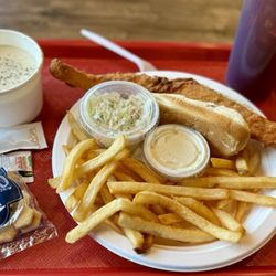 Ted's Fish Fry - Ted's Fish Fry Lunch Special and a cup of NE