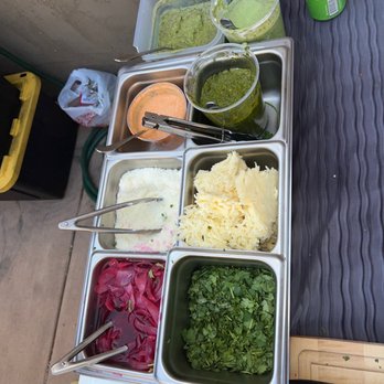 Churroberto’s - a variety of condiments - Tacos Near Me Churroberto’s - a variety of condiments - Tacos Near Me