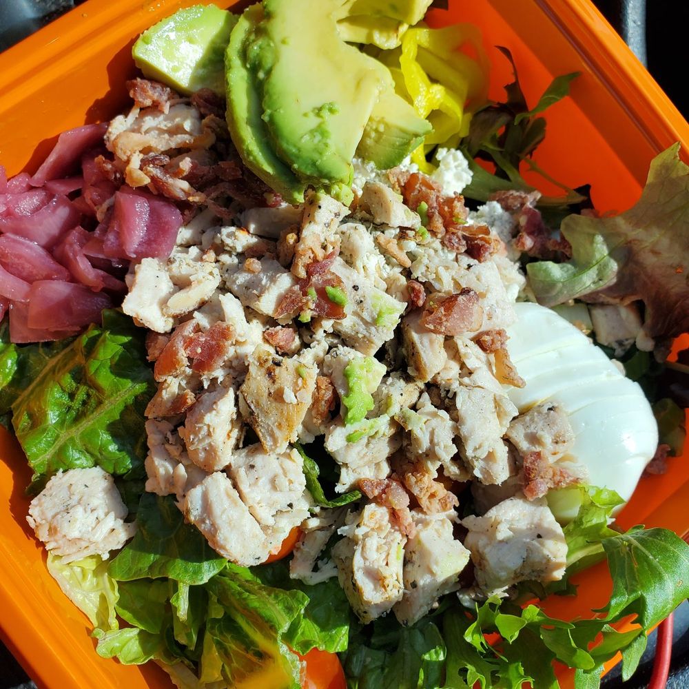 Salad and Go - Cobb salad with pickled onions & banana peppers added $0.60 each - Salad Near Me - Oklahoma City, Oklahoma Salad and Go - Cobb salad with pickled onions & banana peppers added $0.60 each - Salad Near Me - Oklahoma City, Oklahoma
