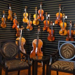 White House of Music - Cello, Violin, and Violas in the String Shop at Waukesha.