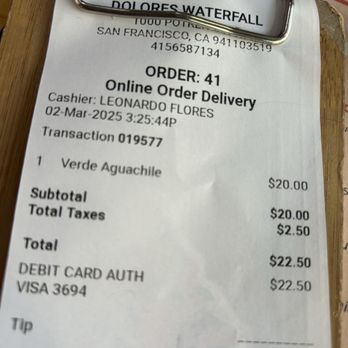 Waterfall - The bill - Seafood Near Me - San Francisco, California