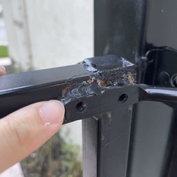 More rust on gate More rust on gate