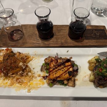 House 509 Bistro and Wine Bar - Flight of three entrees and three paired wines. - Wine Bars Near Me - Greer, South Carolina House 509 Bistro and Wine Bar - Flight of three entrees and three paired wines. - Wine Bars Near Me - Greer, South Carolina