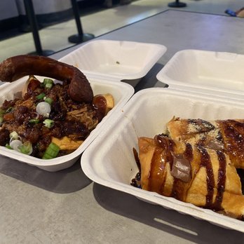 Loaded Pierogi - Smokey Pig Roast, Loaded Deep Fried Cheesecake - Specialty Food Near Me - Toronto, Ontario