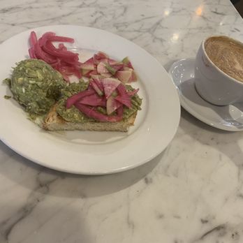The Combine Kitchen - Deconstructed and reconstructed avocado toast. Spanish Latte - Coffee & Tea Near Me - Rancho Cucamonga, California The Combine Kitchen - Deconstructed and reconstructed avocado toast. Spanish Latte - Coffee & Tea Near Me - Rancho Cucamonga, California