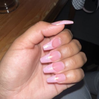 Pinks Nail Spa - Medium coffin French tip - Nail Salons Near Me - Los Angeles, California Pinks Nail Spa - Medium coffin French tip - Nail Salons Near Me - Los Angeles, California