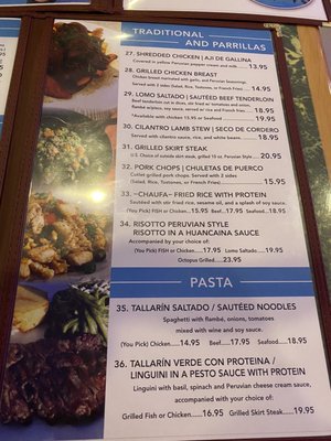 Menu photo 3 Lima Peru Restaurant Hollywood, FL
