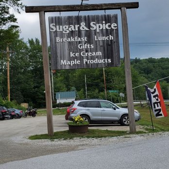 Maple Sugar & Vermont Spice - Sign - Specialty Food Near Me - Mendon, Vermont
