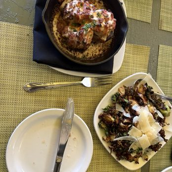 Bistro Joe's - Crabbed stuffed mushrooms and Brussels sprouts - New American Near Me - Birmingham, Michigan