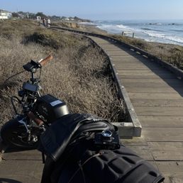 Boardwalk Right outside the Inn! Wonderful benches to sit and great roads to explore!