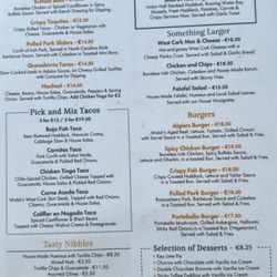 The Algiers Inn - Menu