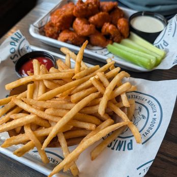 Pints and Paddle - Boneless wings and fries - Pickleball Near Me - Maple Grove, Minnesota