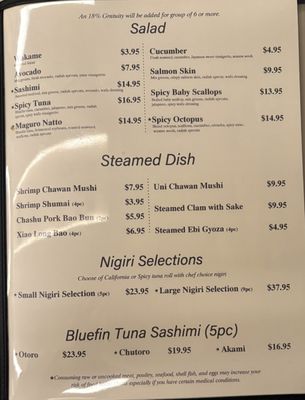 Menu photo 8 Ginza Las Vegas, NV