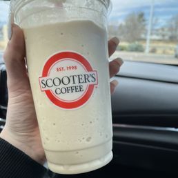 Peanut butter power smoothie with shot of espresso Peanut butter power smoothie with shot of espresso