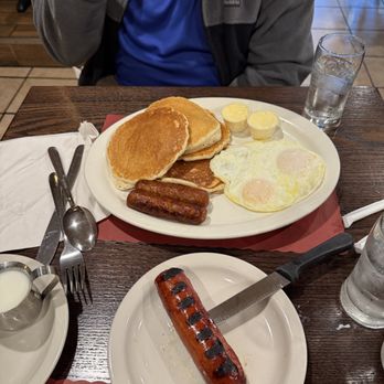 Blueberry Hilltop Cafe - My son's 2x2x2 plate and the Kielbasa we shared. - Diners Near Me - Mount Pleasant, Wisconsin