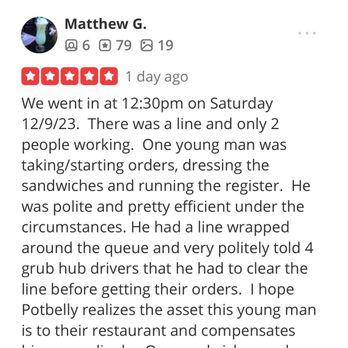 Potbelly - My original 5 star review - Sandwiches Near Me - Cincinnati, Ohio