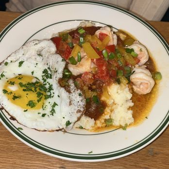 Sweet Chick - Shrimp & Grits with an egg added - Southern Near Me - New York, New York
