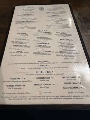 Menu photo 1 Sullivans Metropolitan Grill Anderson, SC Menu photo 1 Sullivans Metropolitan Grill Anderson, SC