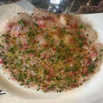 AVA MediterrAegean Coconut Grove - Seabass carpaccio - Mediterranean Near Me - Miami, Florida AVA MediterrAegean Coconut Grove - Seabass carpaccio - Mediterranean Near Me - Miami, Florida