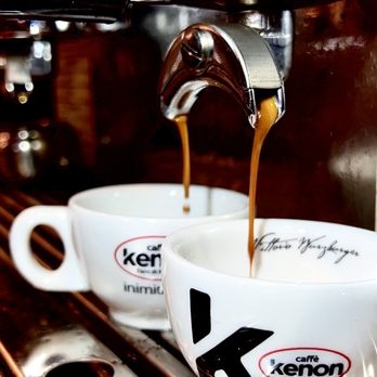 Kicco - coffee being poured into two cups - Coffee & Tea Near Me - Boston, Massachusetts