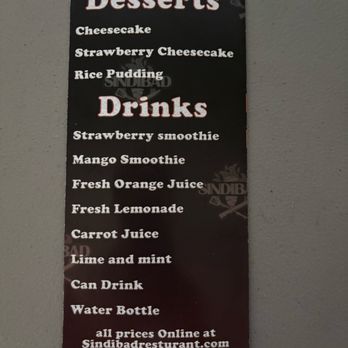 Sindibad Mediterranean Restaurant  - Menu - Mediterranean Near Me - Fort Worth, Texas