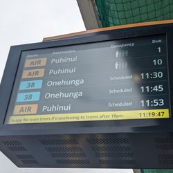 Auckland Public Transport - Next bus to the train station from the airport