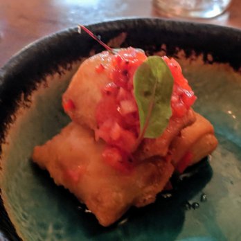 Uchi Dallas - King crab dumpling with honey and Thai chili - Japanese Near Me - Dallas, Texas Uchi Dallas - King crab dumpling with honey and Thai chili - Japanese Near Me - Dallas, Texas