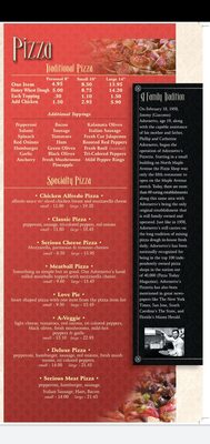 Menu photo 1 Adornetto's Zanesville, OH Menu photo 1 Adornetto's Zanesville, OH